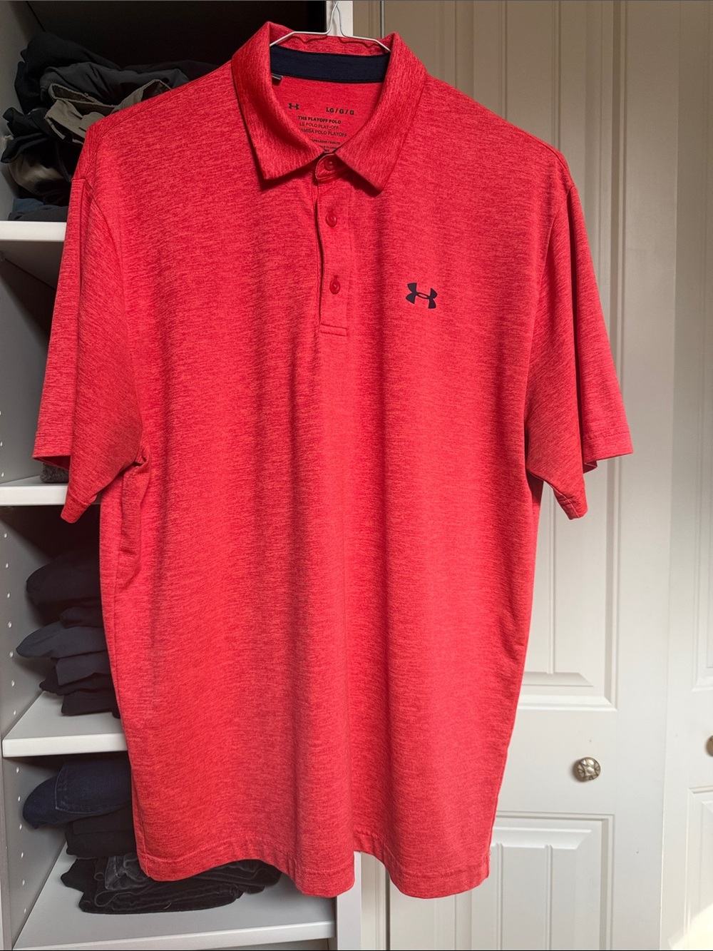 Under Armour Men's Heather Red Performance Polo